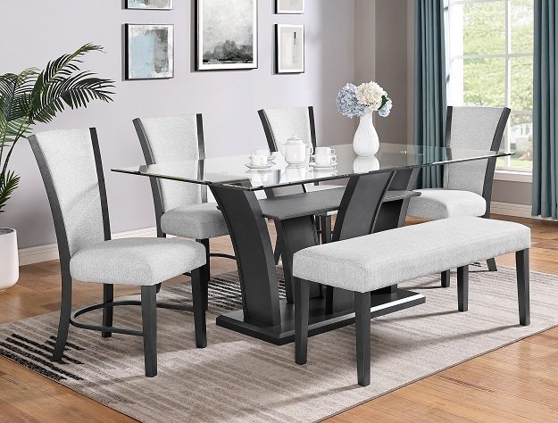 1216DV.jpg 1216DVT-6P CAMELIA DOVE DINING GROUP
