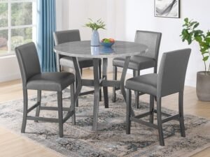 1717SET-GT JUDSON 5-PK CT HT SET GLITTER GREY