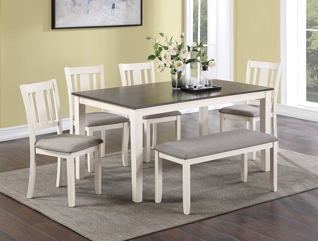 2263SET-CG.jpg 2263SET-CG ROWAN 6-PC DINETTE SET WITH BENCH