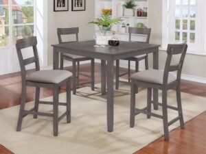 2754SET-GY HENDERSON 5PK CONTR HT DINETTE GREY