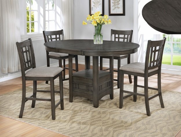 2795GY.jpg 2795GY-5P HARTWELL GREY COUNTER HEIGHT GROUP