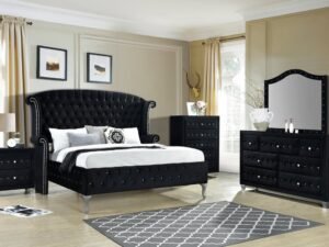 Diamond Palace Black Bedroom Set King