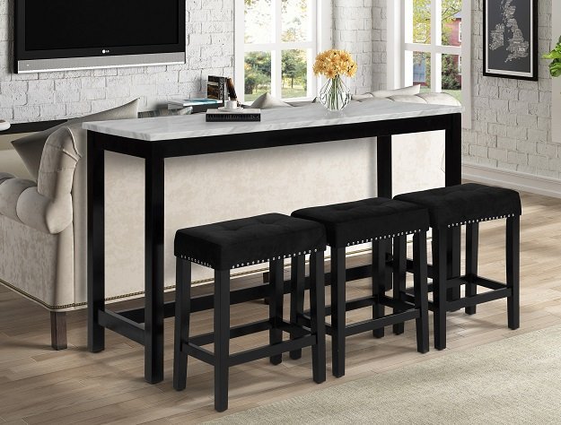 3715SET LENNON CONSOLE TABLE + 3 STOOLS