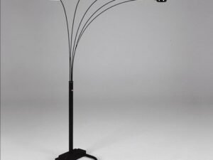 4888B-BK PEACOCK SHADE FLOOR LAMP BK 82"H