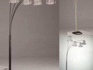 4893-ALL RAIN DROP ARC FLOOR LAMP