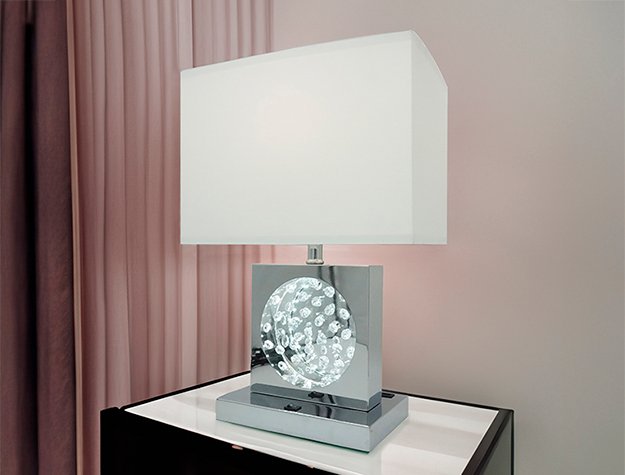 6289T-CR 6289T-CR TABLE LAMP CHROME-LED ACCENT