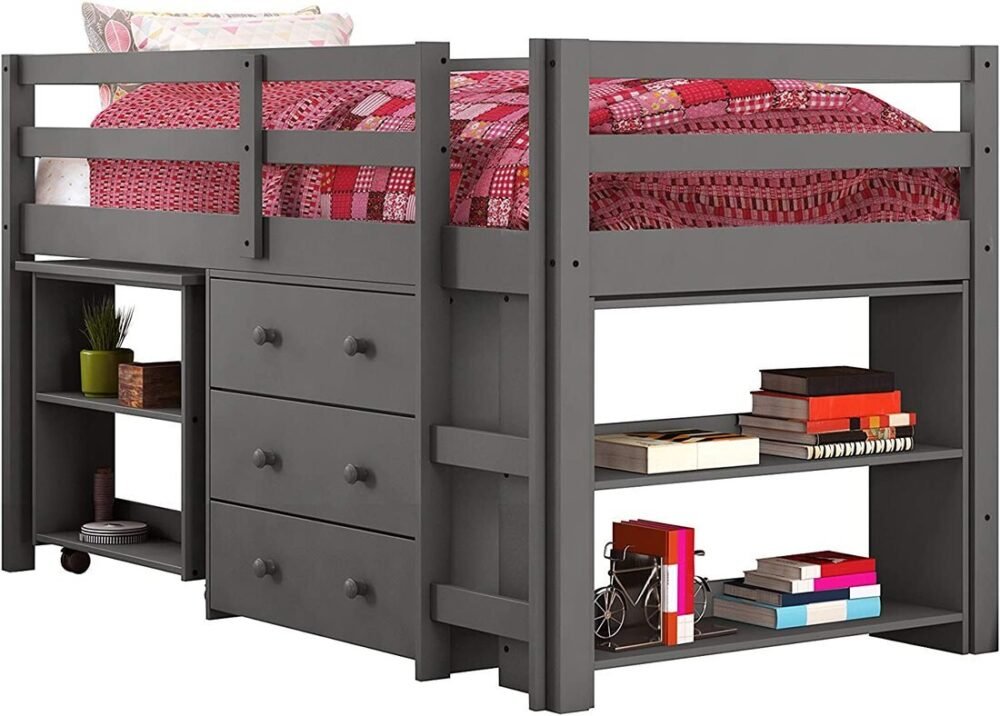 760-TDG Loft Bed (Grey)
