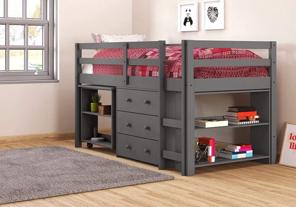 760-TDG Loft Bed (Grey)