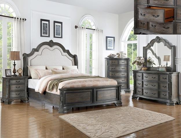 ABSETB1120 SHEFFIELD BEDROOM GROUP ANQ GREY