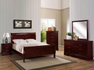 SETB3800 LOUIS PHILIP CHERRY BEDROOM GROUP