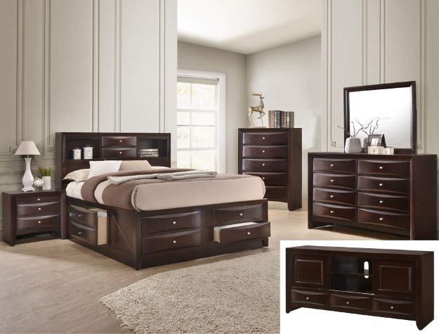 B4265.jpg SETB4265 EMILY STORAGE DARK CHERRY BEDROOM