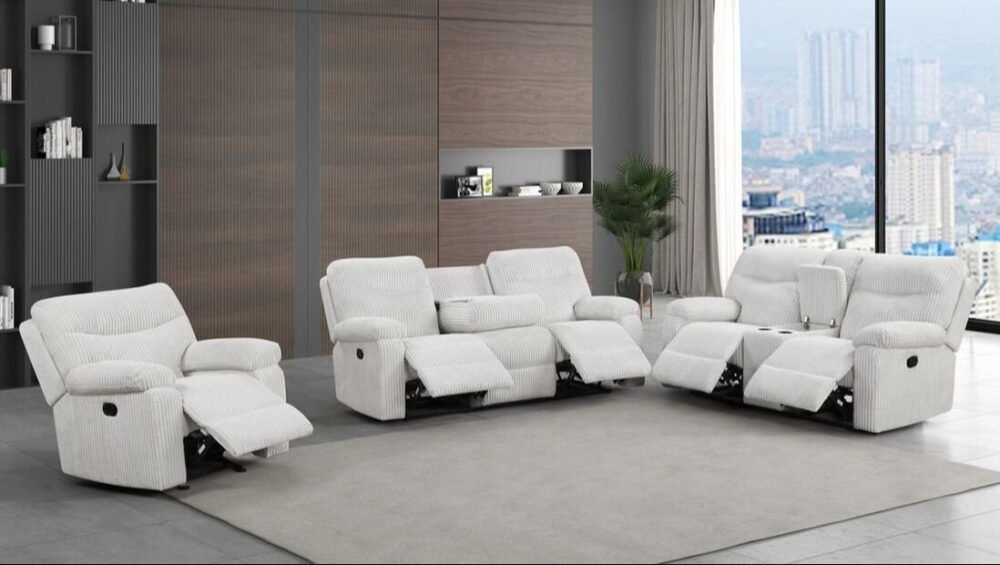 bravo-beige-1.jpg BRAVO - Beige 3pc Reclining Set