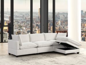 CLOUD2-Sand Modular Sectional (BOUCLE FABRIC)