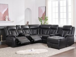 Champion Black Reclining Sectional