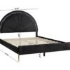 Flora Black Platform Bed Twin, Full, Queen (LED LIGHTS) **NEW ARRIVAL**