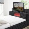 Future Black Platform Bed - Queen, King