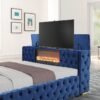 Future Blue Platform Bed -  (King)