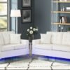 Miami White - Sofa & Loveseat Set (LED LIGHTS)