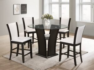 Orlando - White Pub Table + 4 Chair Set