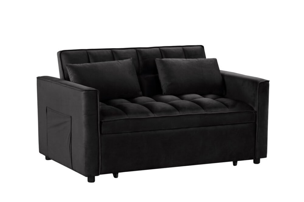 relax-black1_orig.jpg Relax Black Sleeper Sofa