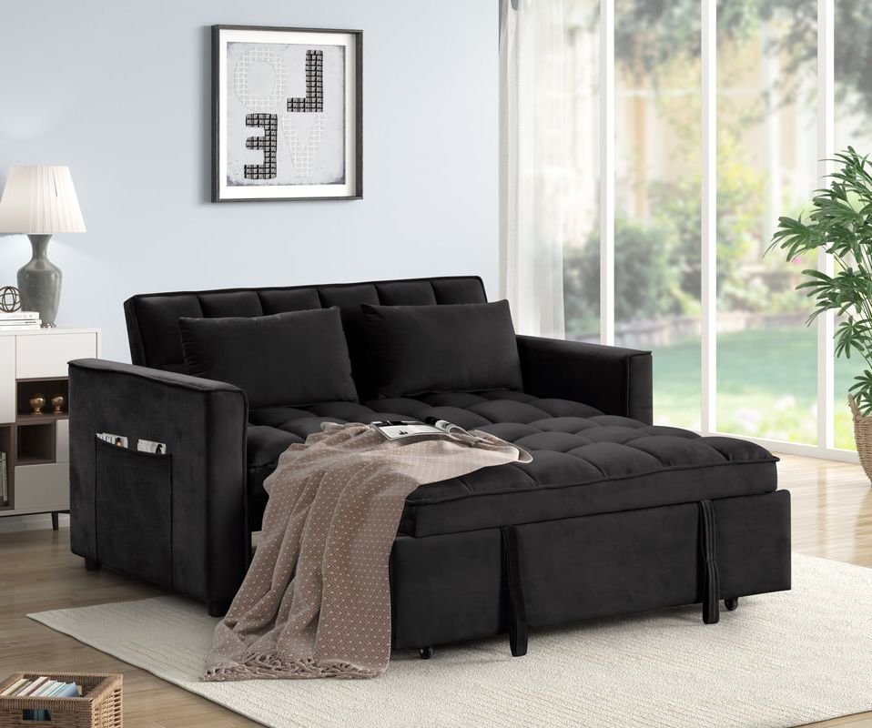 relax-blak2.jpg Relax Black Sleeper Sofa