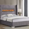 Romance Gray Platform Bed King ONLY (QUEEN ETA: 5/5)