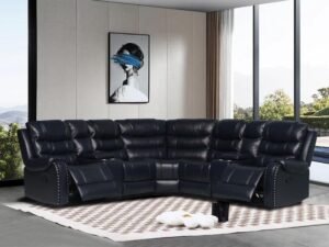 Rose Navy Reclining Sectional