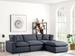 SKY Black Linen Modular Sectional