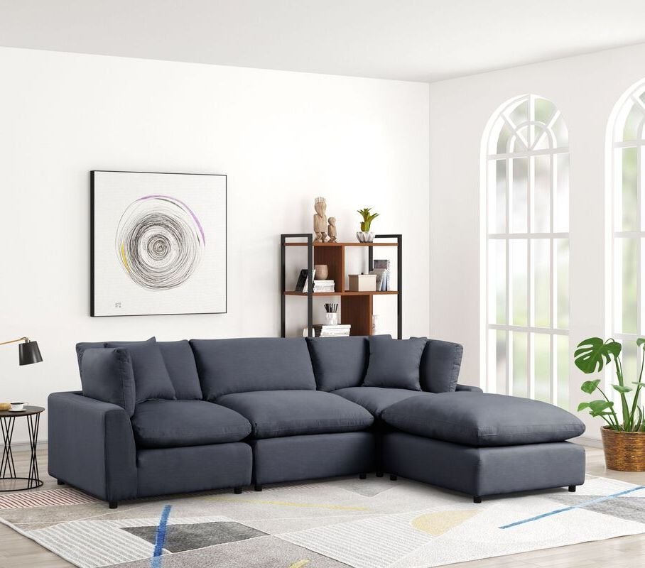 sky-black-linen.jpg SKY Black Linen Modular Sectional