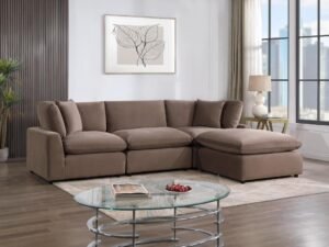 SKY Latte Velvet Modular Sectional