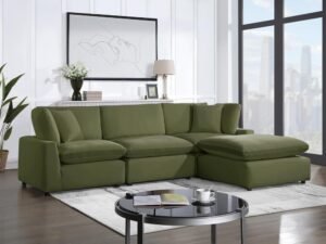 SKY Olive Velvet Modular Sectional