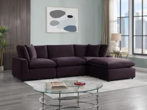 SKY Plum Velvet Modular Sectional