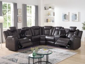 Spaceship Espresso Power Reclining Sectional