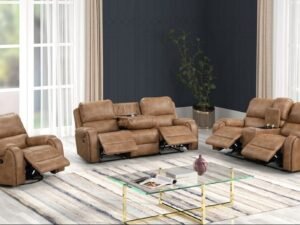 Titan2002-Saddle OVERSIZED 3pc Reclining Set