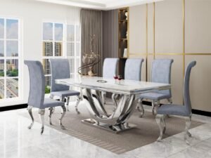 D8081 - Dining Table + 6 Chair Set