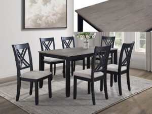 2430SET-LG ELOISE 7-PK DINETTE SET LIGHT GREY