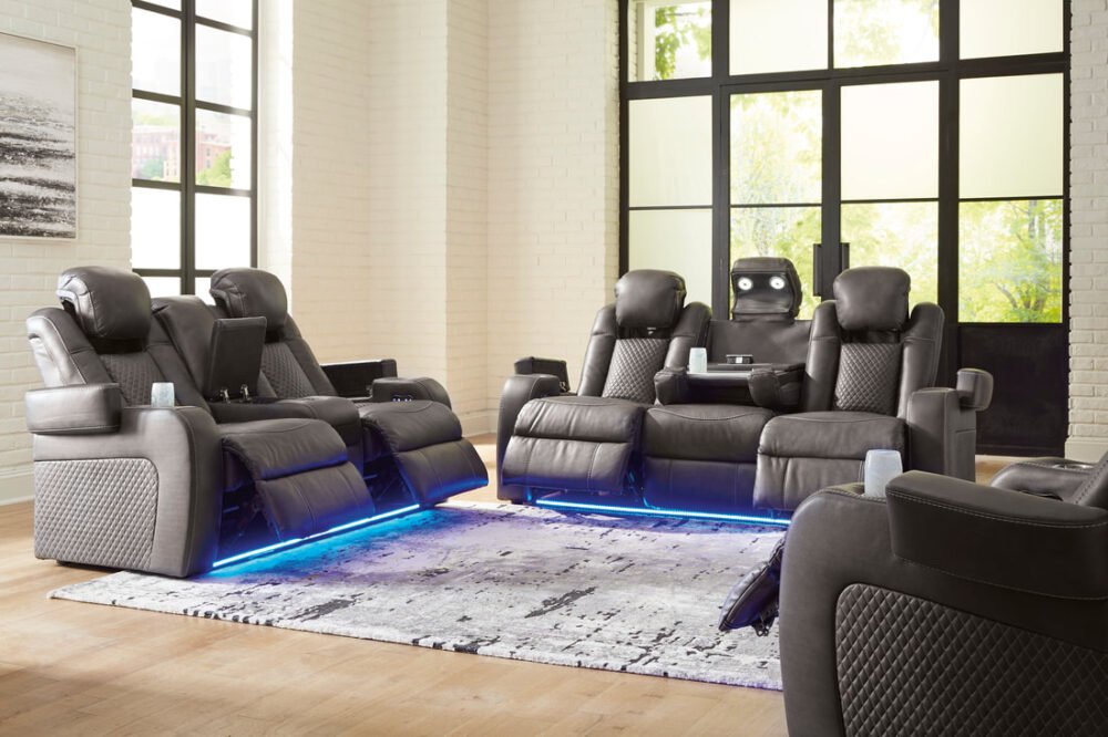 36602-15-18-13-pow_orig Ashley 366-02 - Power Recliner Set (STEREO SYSTEM) 2pc Or 3pc Set