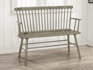 4185-BENCH-GY JERIMIAH SPINDLEBACK BENCH GREY