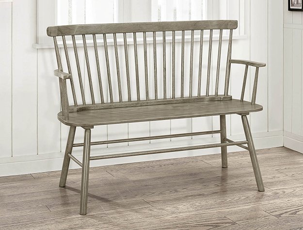 4185-BENCH-GY 4185-BENCH-GY JERIMIAH SPINDLEBACK BENCH GREY