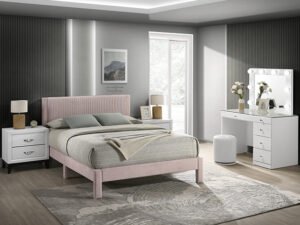 5097PK LUCIA BED FRAME PINK