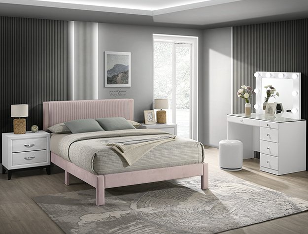5097PK 5097PK LUCIA BED FRAME PINK