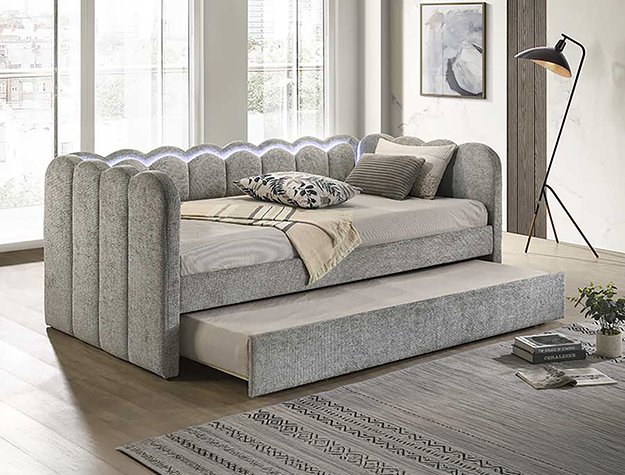 5328LG 5328LG-SET MELODY DAYBED - LIGHT GREY