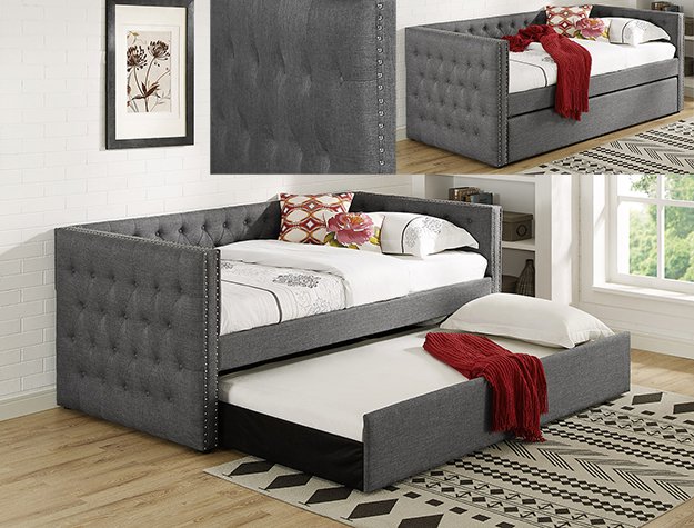 5335GY-SET 5335GY-SET TRINA GREY DAYBED