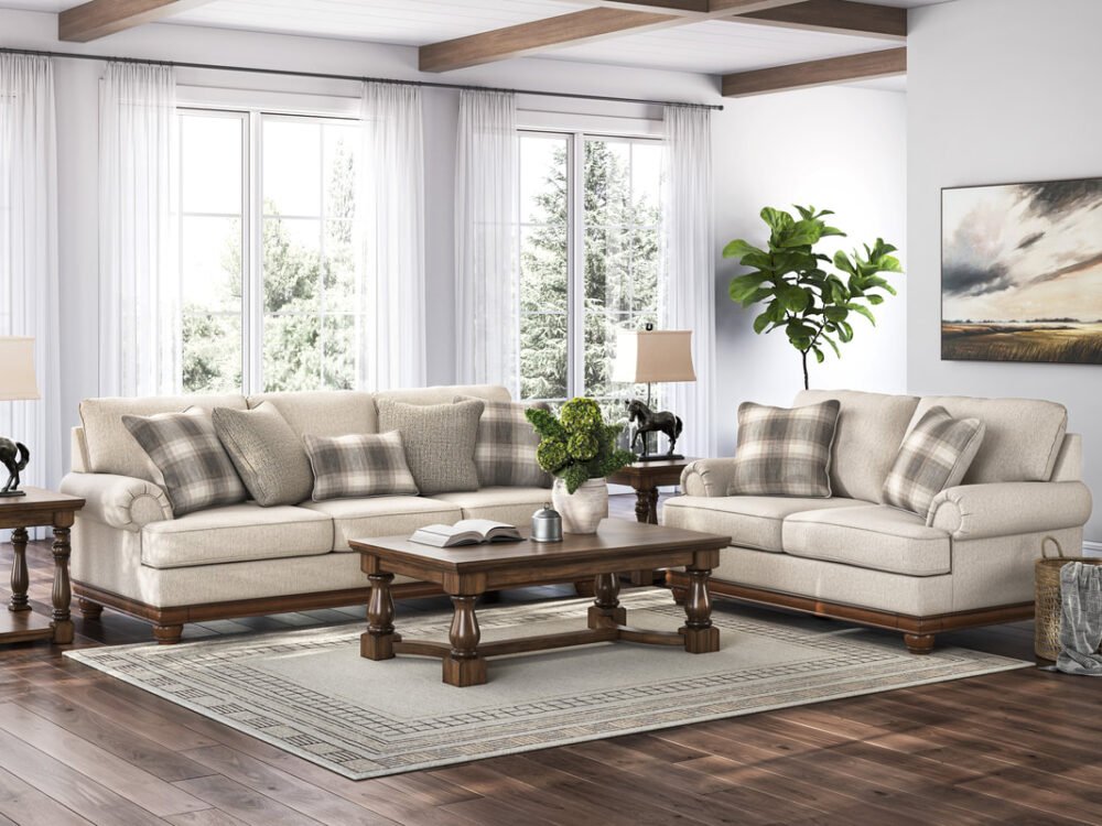 56803-38-35-t609-1_orig Ashley 568-03 Oversized Sofa and Loveseat Set