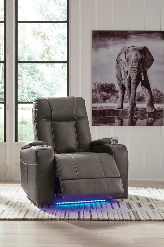 66205-13-open-on_orig Ashley 6620513 - Power Recliner (LED / USB Port)