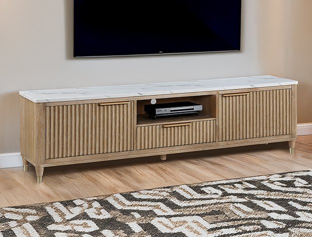B1450-9 B1450-9 KARA TV STAND-CERUSED NATURAL