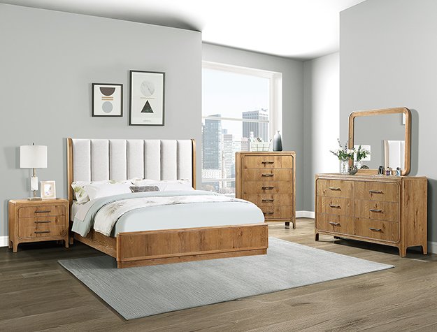 B1500 SETB1500 WESTCOTT BEDROOM GROUP-CERUSED NATU