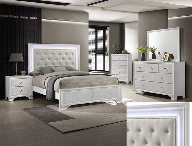 B4312 SETB4312 LYSSA BEDROOM OAT/FROST