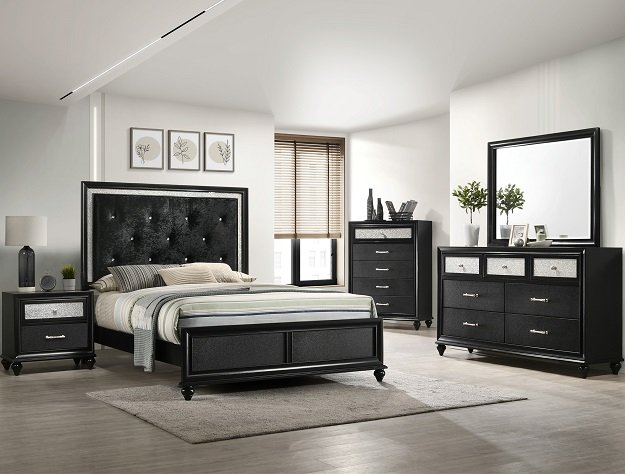 B4398 SETB4398 LILA BLACK BEDROOM GROUP