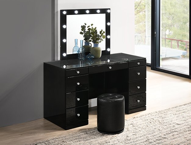 B4850BKSET B4850BKSET AVERY BLACK VANITY